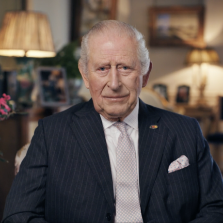 The King records a message for Stand Up To Cancer