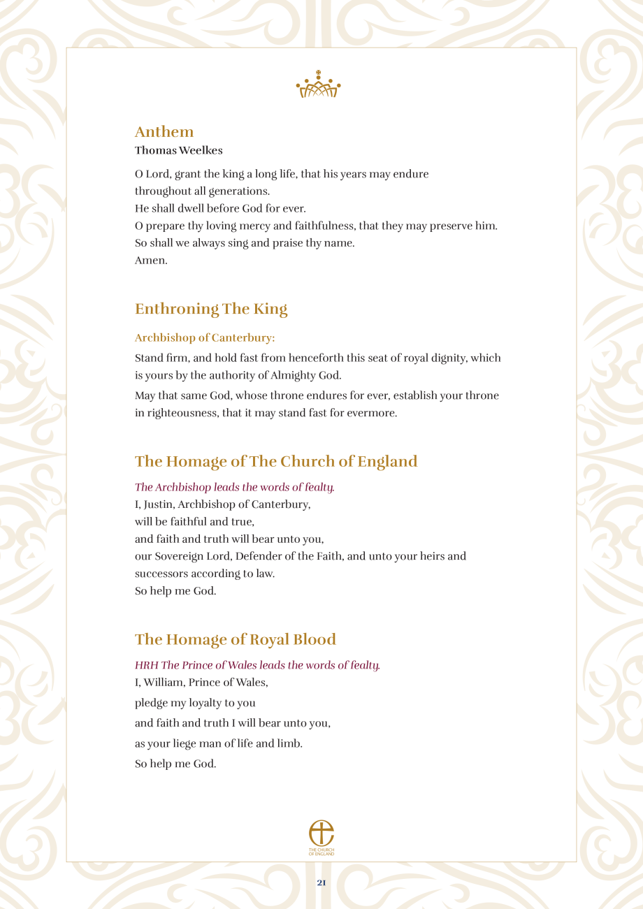 The Coronation Liturgy