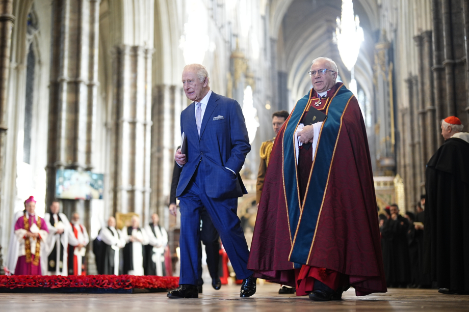 The King attends at Advent Service at Westminster Abbey