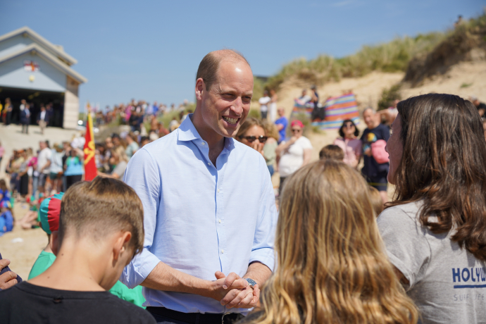 The Duke of Cornwall vists Newquay